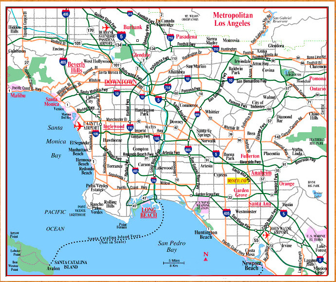 Printable street map of los angeles jpg Andr s 