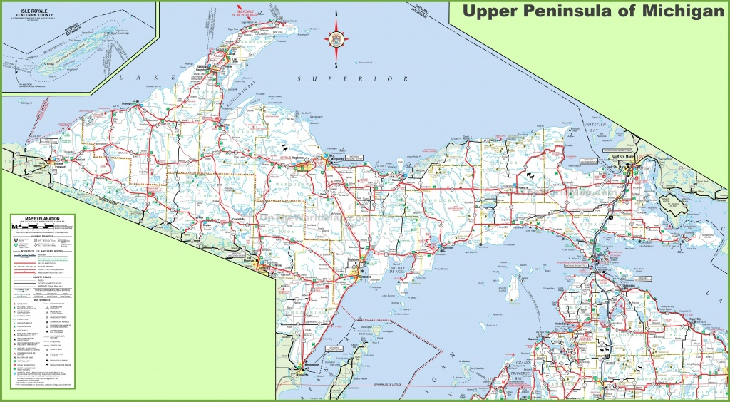 Printable Upper Peninsula Map Printable Maps