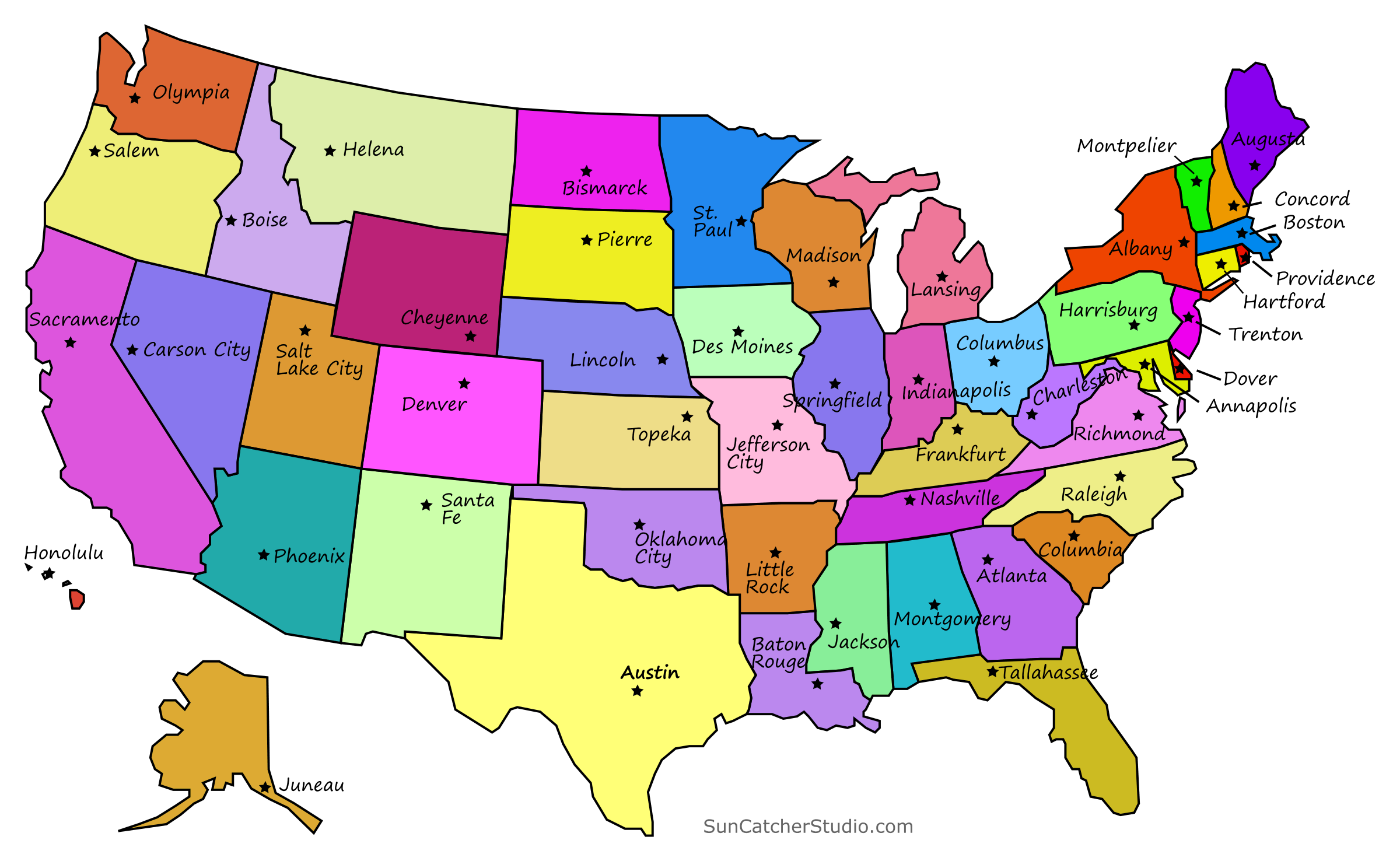 Printable US Maps With States Outlines Of America 