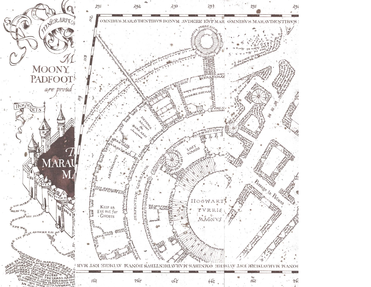 Printable White Marauders Map PDF Marauders Map Printable White Marauders Map PDF Marauders Map