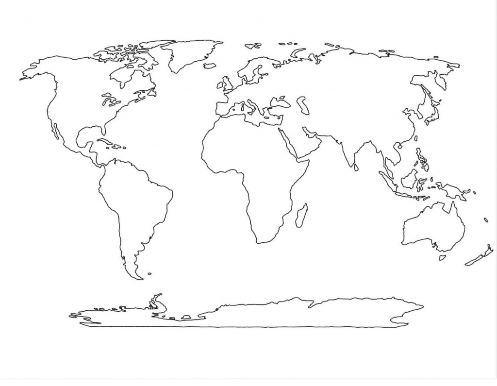 Printable White Transparent Political Blank World Map C3 