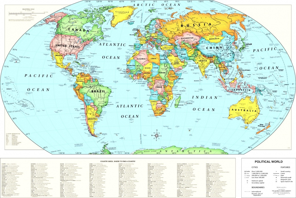 Printable World Map With Latitude And Longitude 