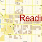 Reading Pennsylvania Map Vector Exact City Plan Detailed