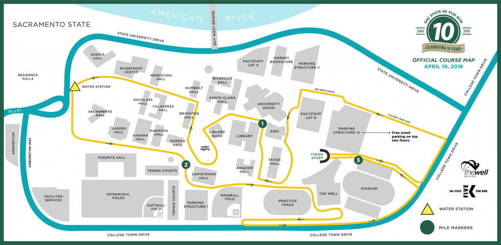 Sac State Campus Map Printable Map