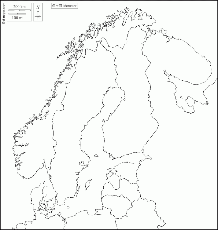 Scandinavia Free Map Free Blank Map Free Outline Map Scandinavia Free Map Free Blank Map Free Outline Map