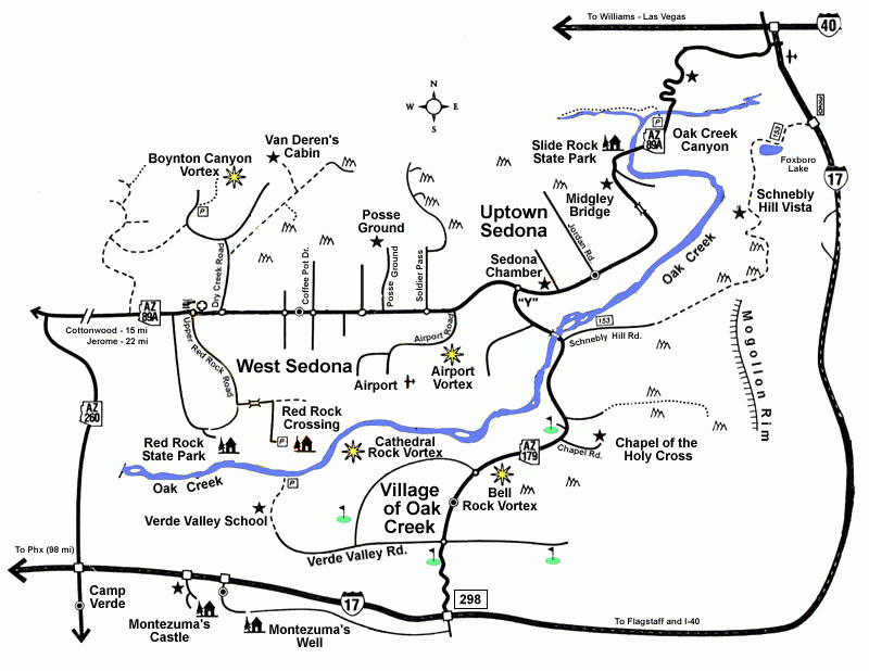 Sedona Map From Sedonamall