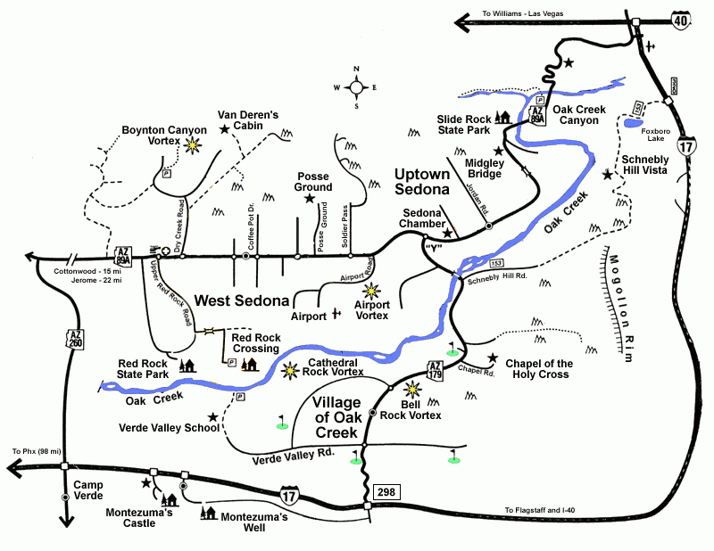 Sedona Map From Sedonamall Sedona Map From Sedonamall