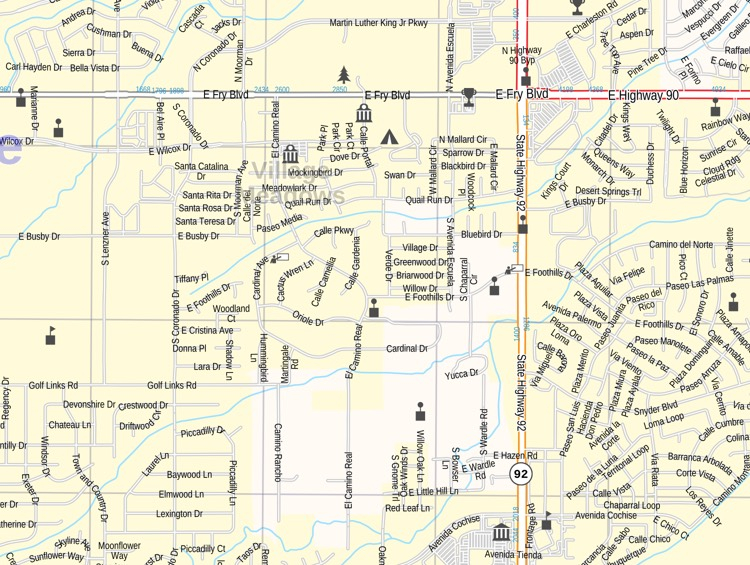 Sierra Vista Arizona Map Table Rock Lake Map