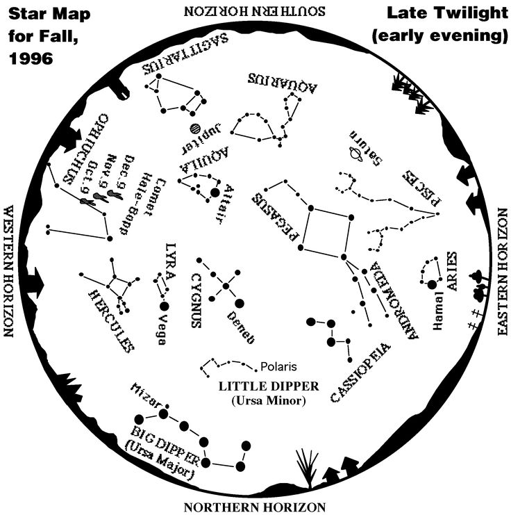 Simple Constellation Map For Kids Star Constellations 