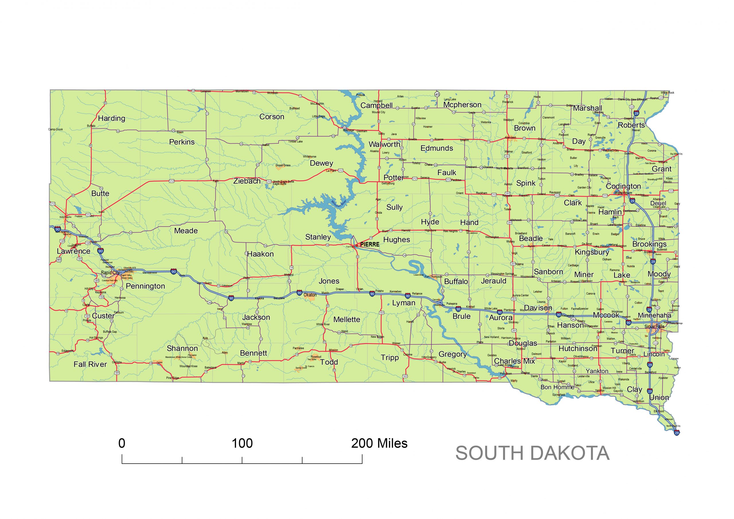 South Dakota State Vector Road Map Lossless Scalable AI 