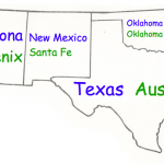 Southwest States And Capitals Map