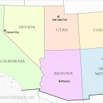 Southwestern US Political Map By Freeworldmaps