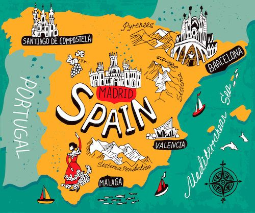 Spain Map By Daria I Shutterstock Map Of Spain Spain Map By Daria I Shutterstock Map Of Spain