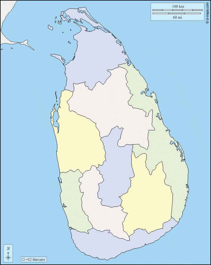Sri Lanka Free Map Free Blank Map Free Outline Map Free 