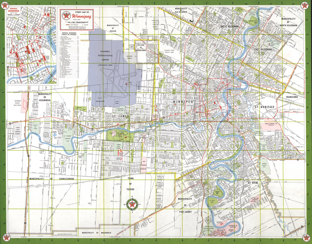  Street Map Of The City Of Winnipeg Manitoba 1963 Flickr