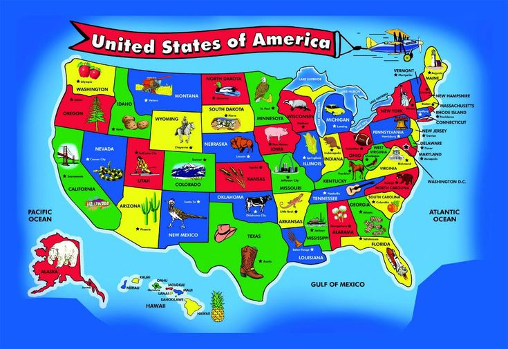 The United States Large Kids Map Large Kids Map Of The The United States Large Kids Map Large Kids Map Of The