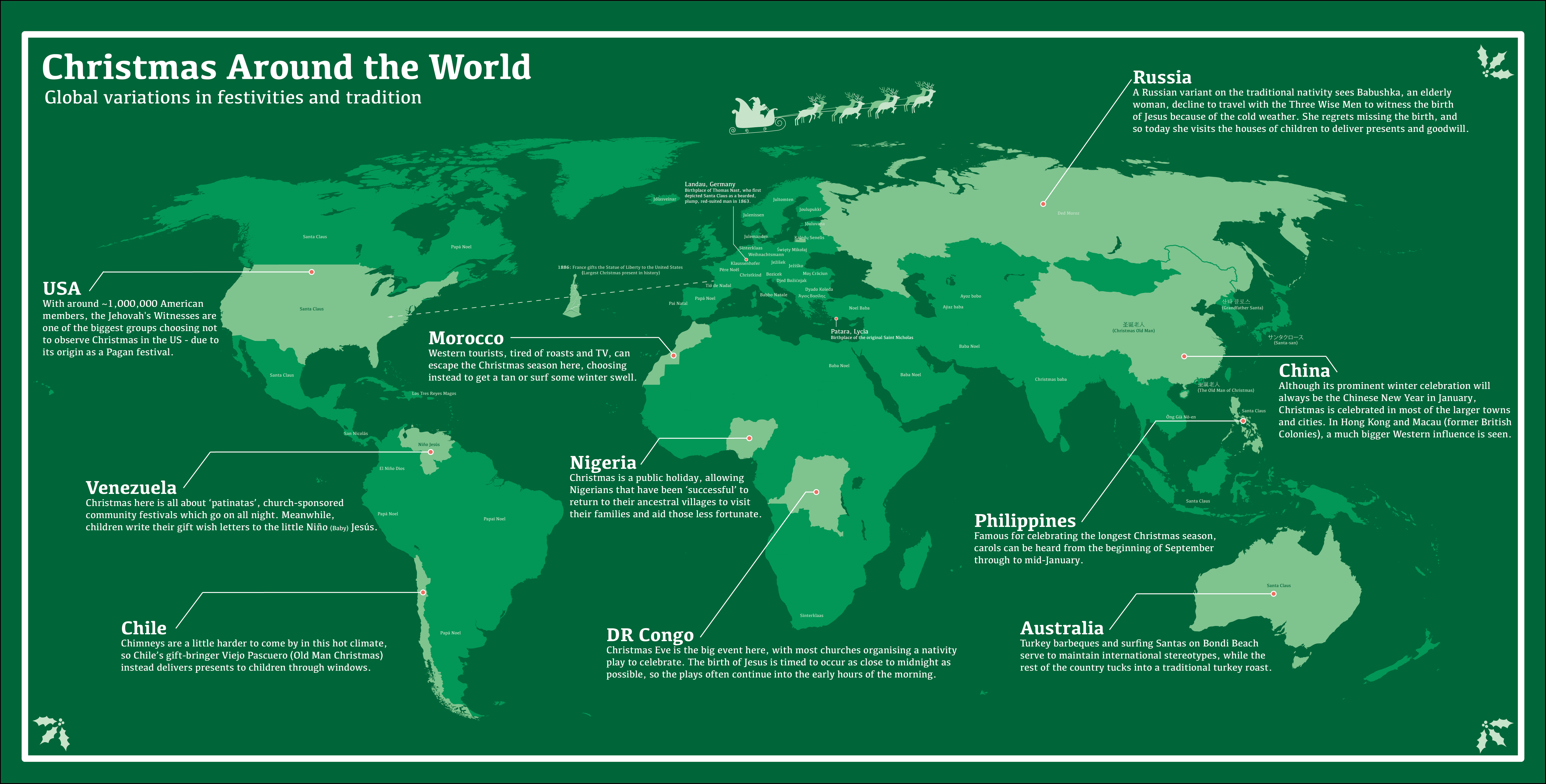 Top 15 Maps And Charts That Explain Christmas Geoawesomeness