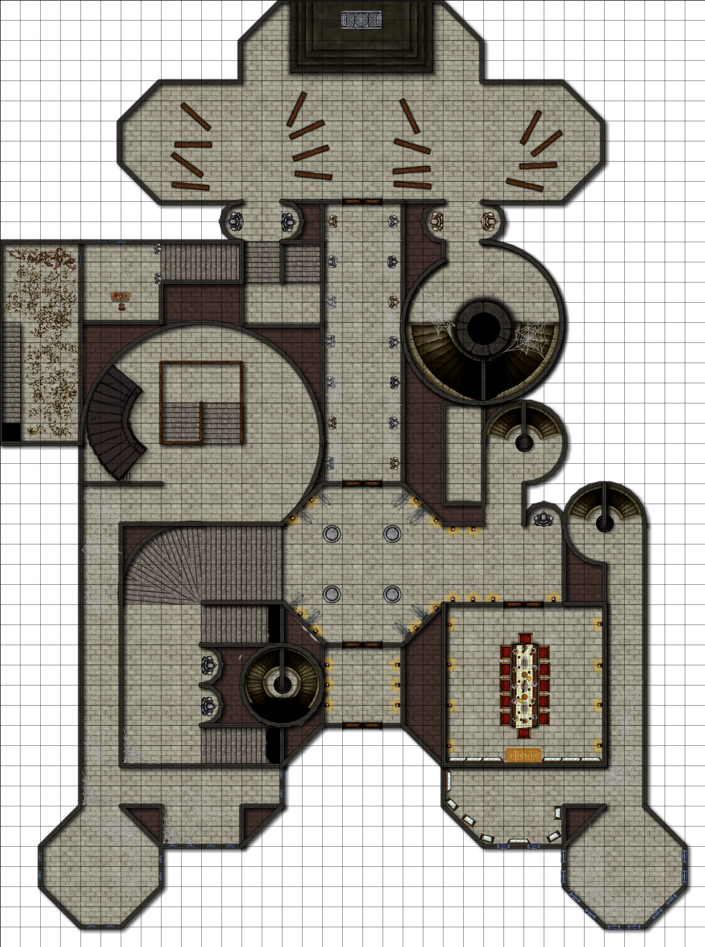 Top Down Maps Of Castle Ravenloft CurseofStrahd Top Down Maps Of Castle Ravenloft CurseofStrahd