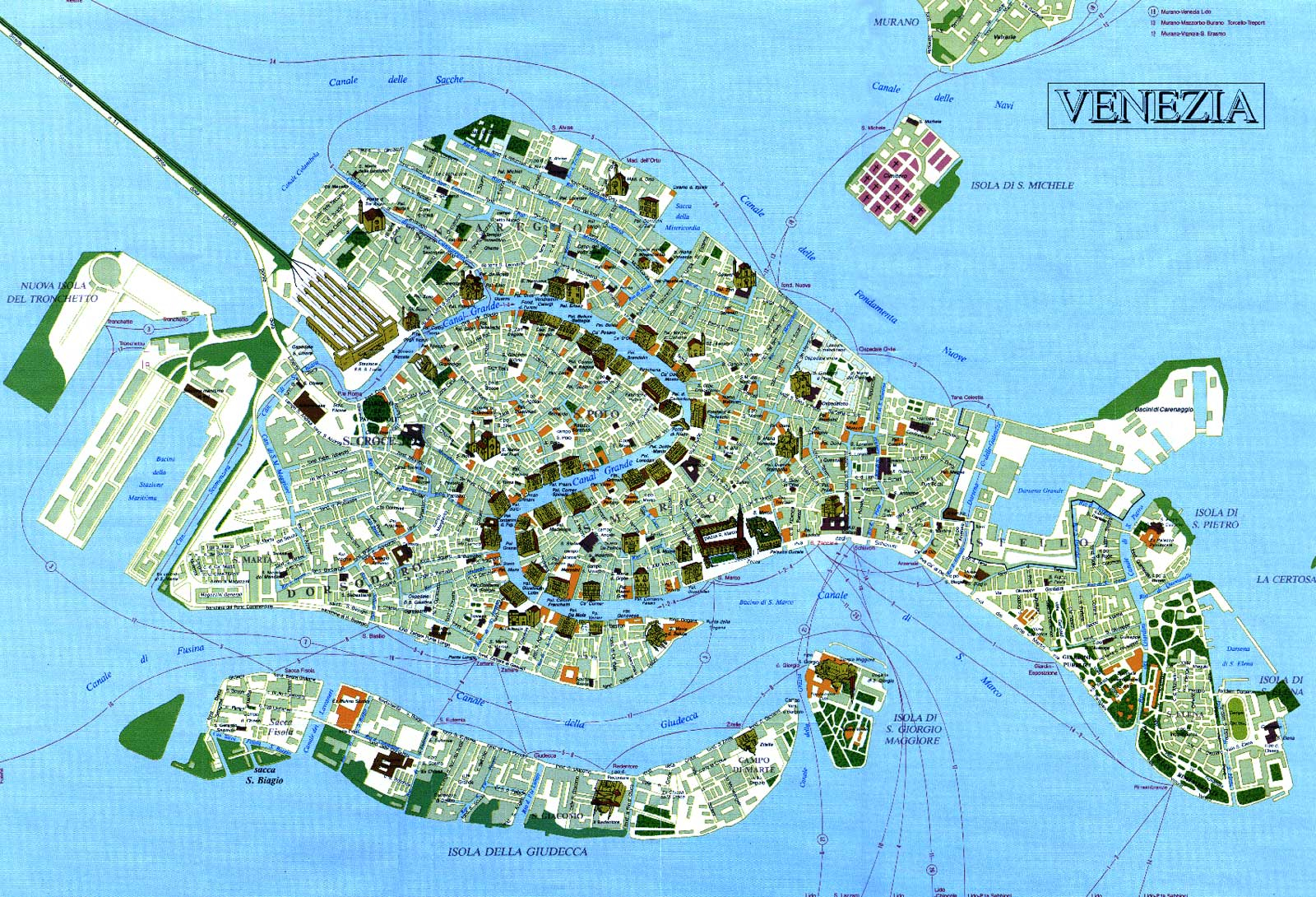 Tourist Map Venice venezia MapSof