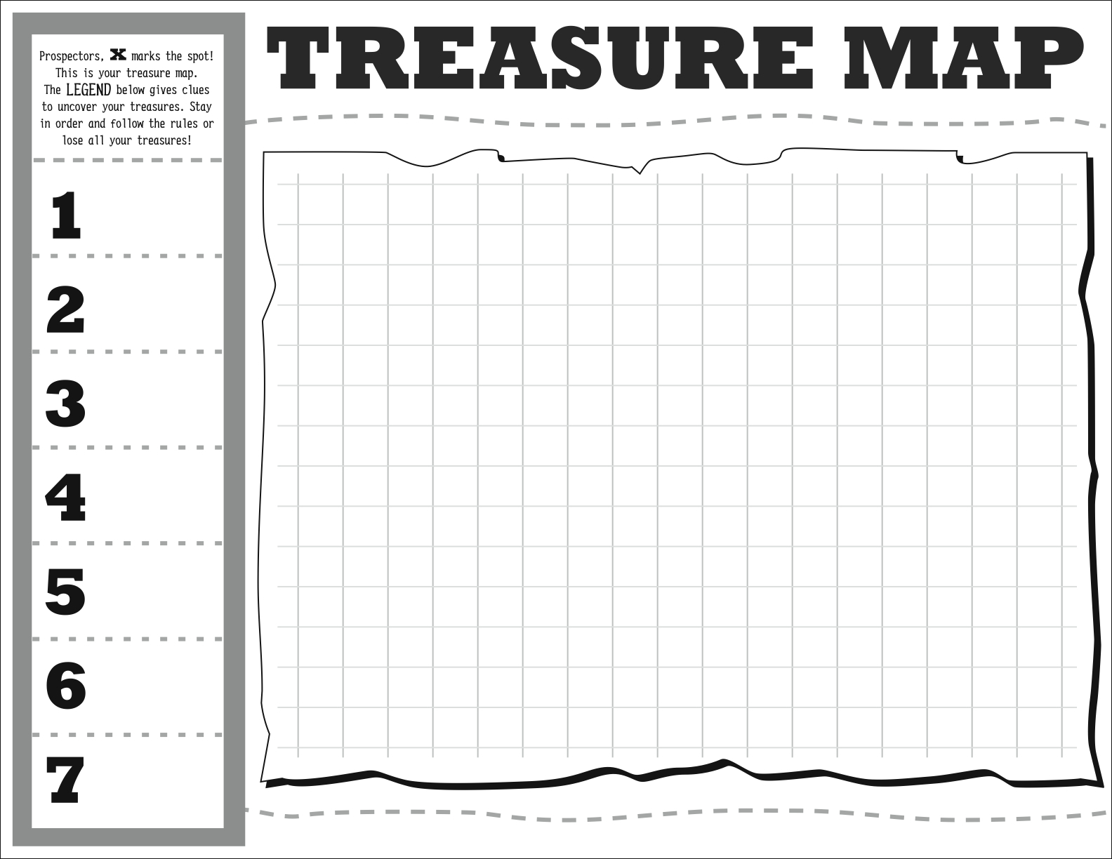 Treasure Map DIY Map template Hip Hip Hooray 
