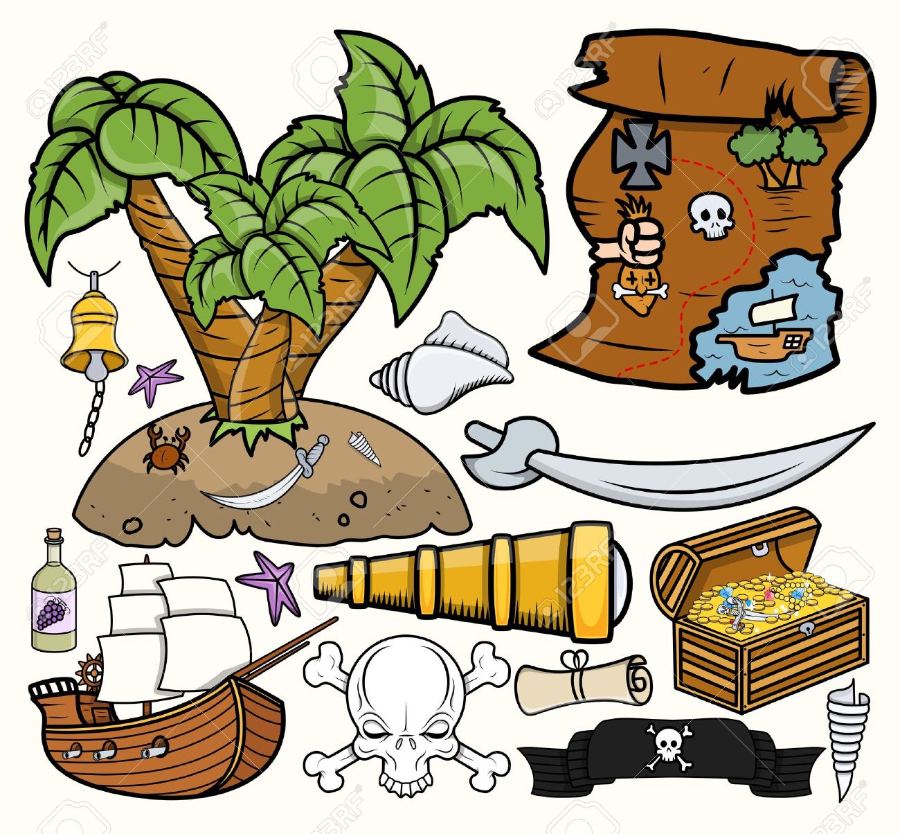 Treasure Map Symbols Clip Art Dfiles 2 WikiClipArt