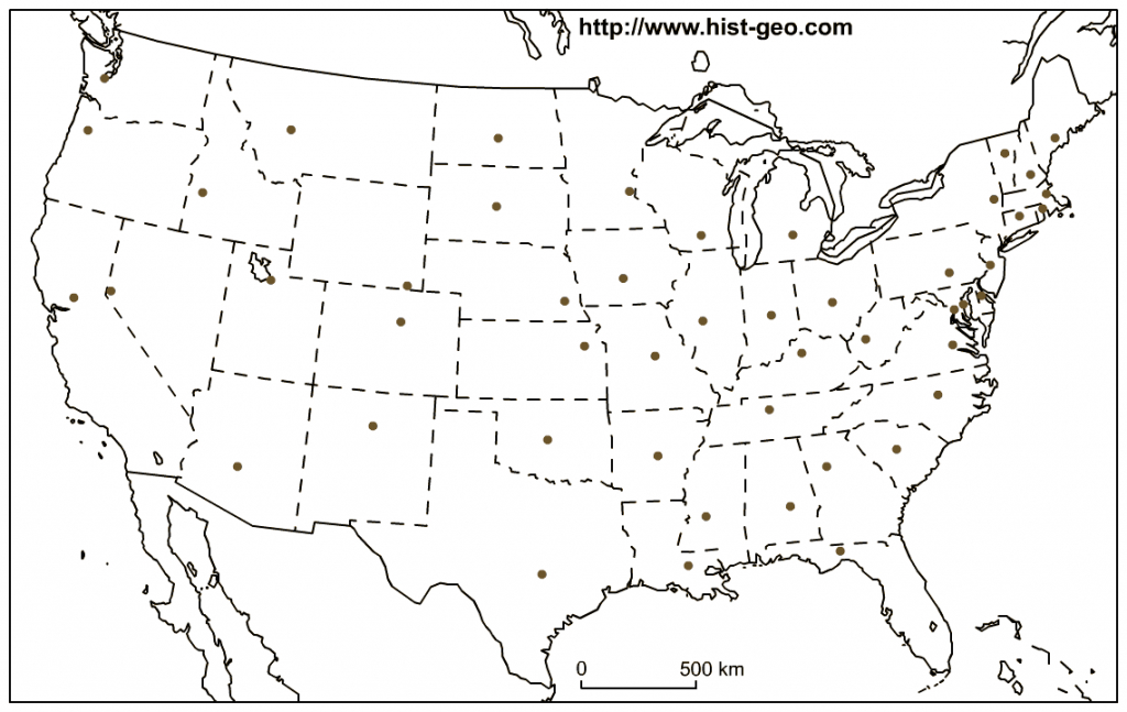 United States Map With State Capitals Printable Valid 