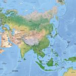 Vector Map Asia Continent Shaded Relief One Stop Map
