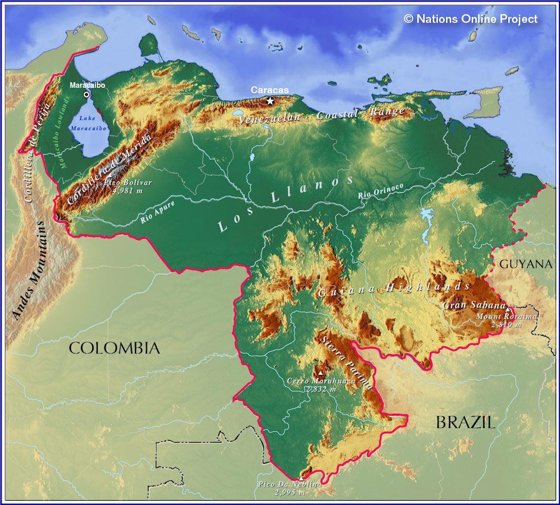 Venezuela Map And Hundreds More Free Printable 