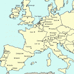 Western Europe Cities Map Oppidan Library