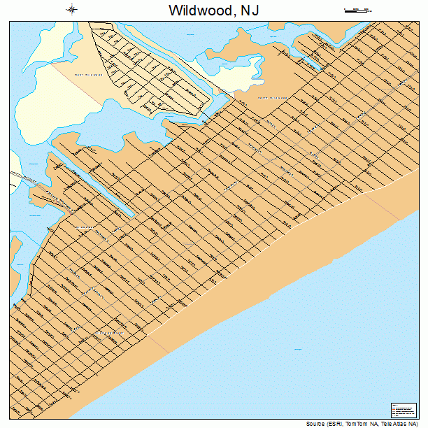 Wildwood New Jersey Street Map 3481170