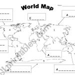 World Map Continents ESL Worksheet By Supergun812 In