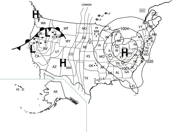 YES How To Read A Weather Map Printable With Questions 