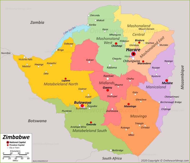 Zimbabwe Map Maps Of Zimbabwe